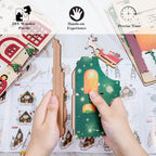 Christmas Snow House – DIY Wooden Clock, 3D Puzzle Craft Kit