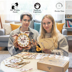 Pig – DIY Wooden Clock, 3D Puzzle Craft Kit
