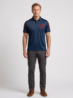 Men's Houston Texans Bull Football Stars Printed Polo Shirt