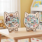 Cute Cat Shaped Wooden Puzzle for Baby