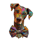 Line Art Dog Wooden Jigsaw Puzzle