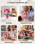 Acrylic Tabletop Suncatcher - Romantic Flower Bouquet