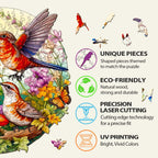 Birds And Butterflies Wooden Jigsaw Puzzle