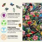 Birds in the Orchard Wooden Jigsaw Puzzle