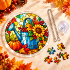 Tanksgiving Acrylic Jigsaw Puzzle Suncatcher - Harvest Bouquet