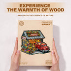 Farmers Market Wooden Jigsaw Puzzle
