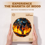Flame Panther Wooden Jigsaw Puzzle
