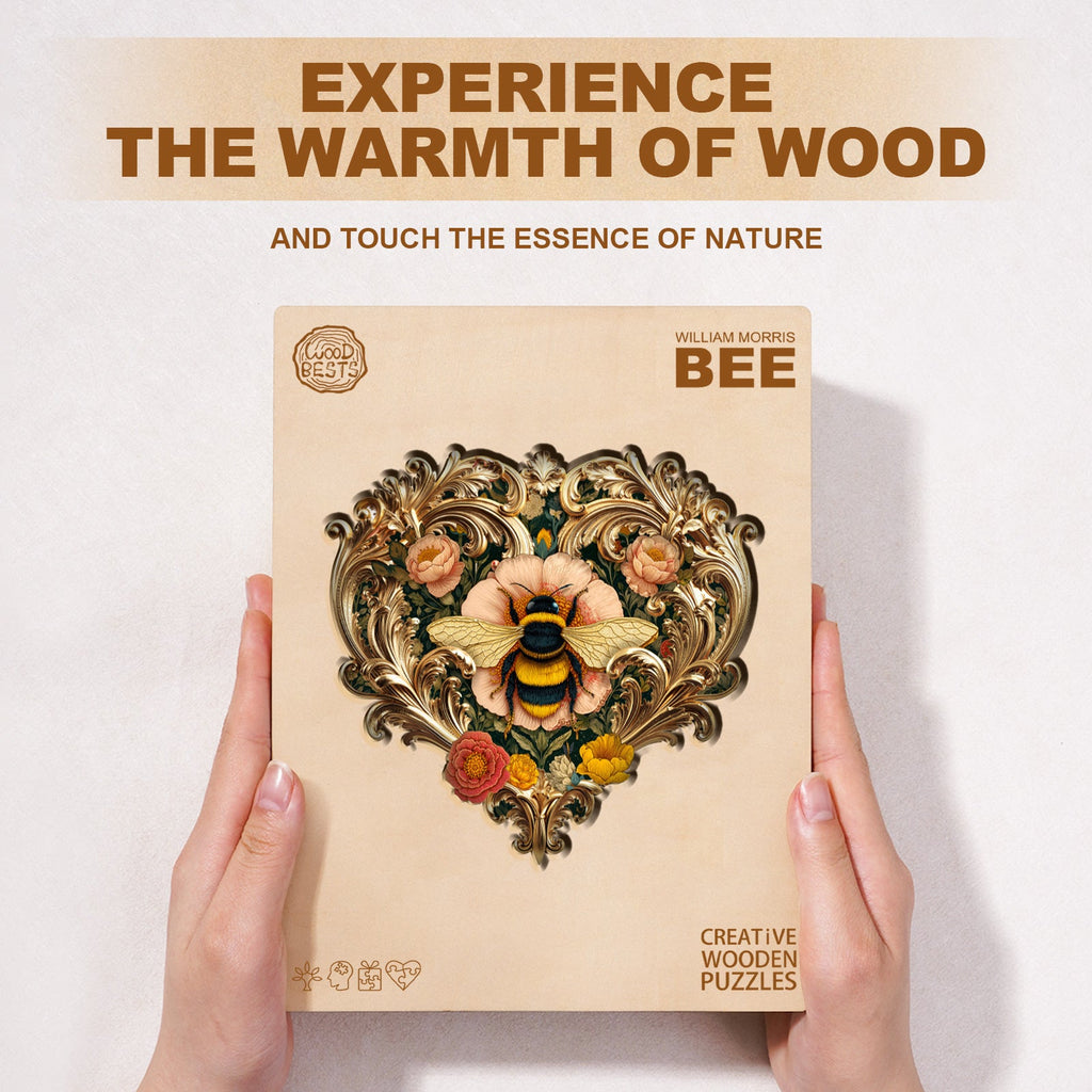 William Morris Bee Wooden Jigsaw Puzzle