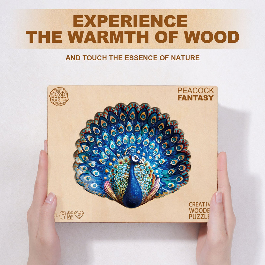 Peacock Fantasy Wooden Jigsaw Puzzle