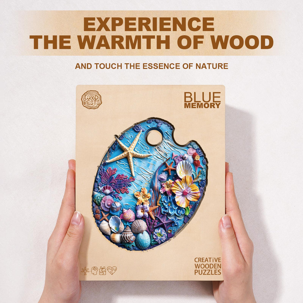 Blue Memory Wooden Jigsaw Puzzle