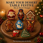 🎄Christmas Mini Pie Mold Collection – 9 Reusable Embossed Holiday Designs