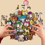 Rich Dog Wooden Jigsaw Puzzle