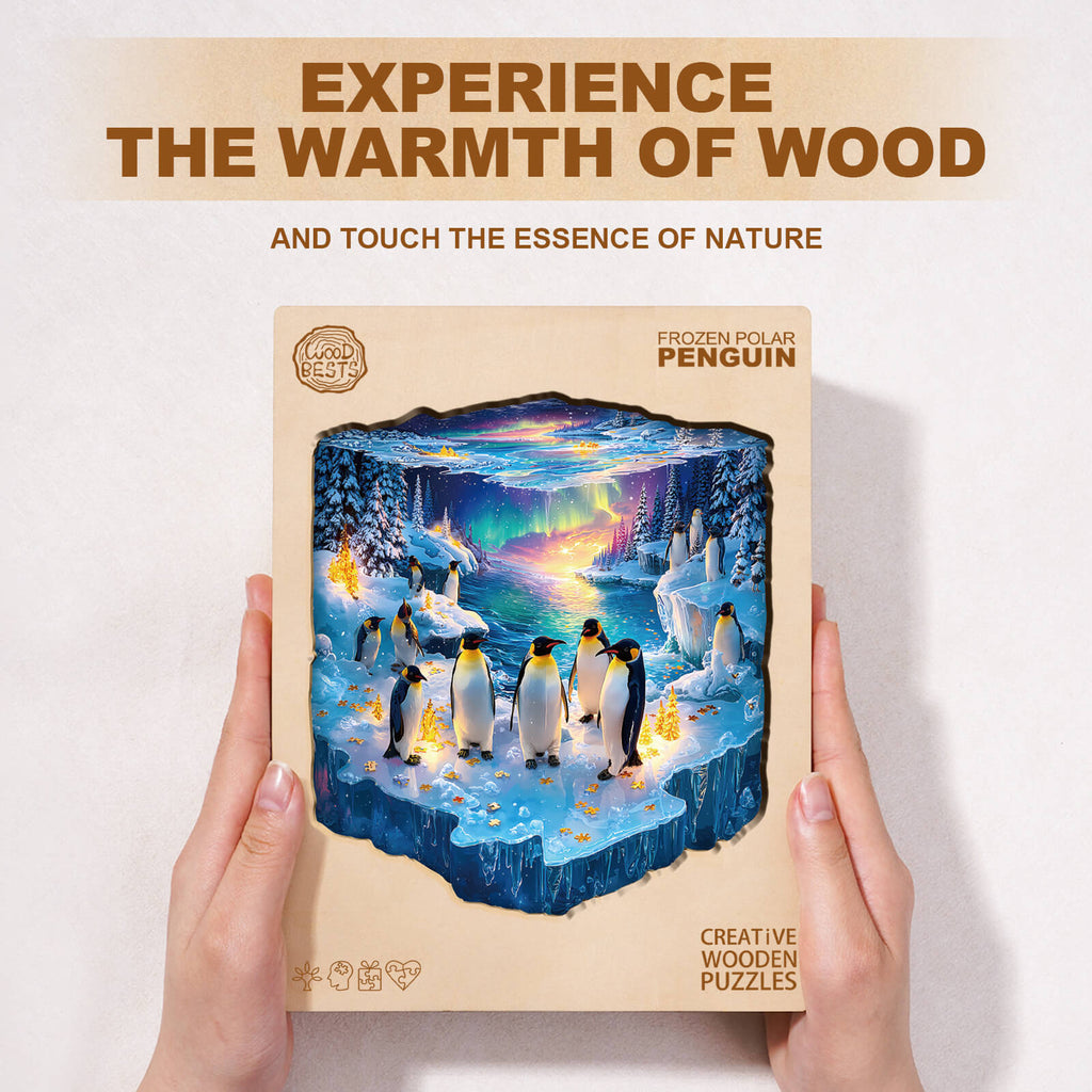 Frozen polar Penguin Wooden Jigsaw Puzzle