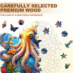 Underwater world-octopus Wooden Jigsaw Puzzle