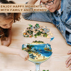 Blue Holiday Wooden Jigsaw Puzzle