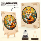 Fantasy Garden Guardian-Fox Wooden Jigsaw Puzzle