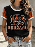 Women's Football Print Short-Sleeve T-Shirt