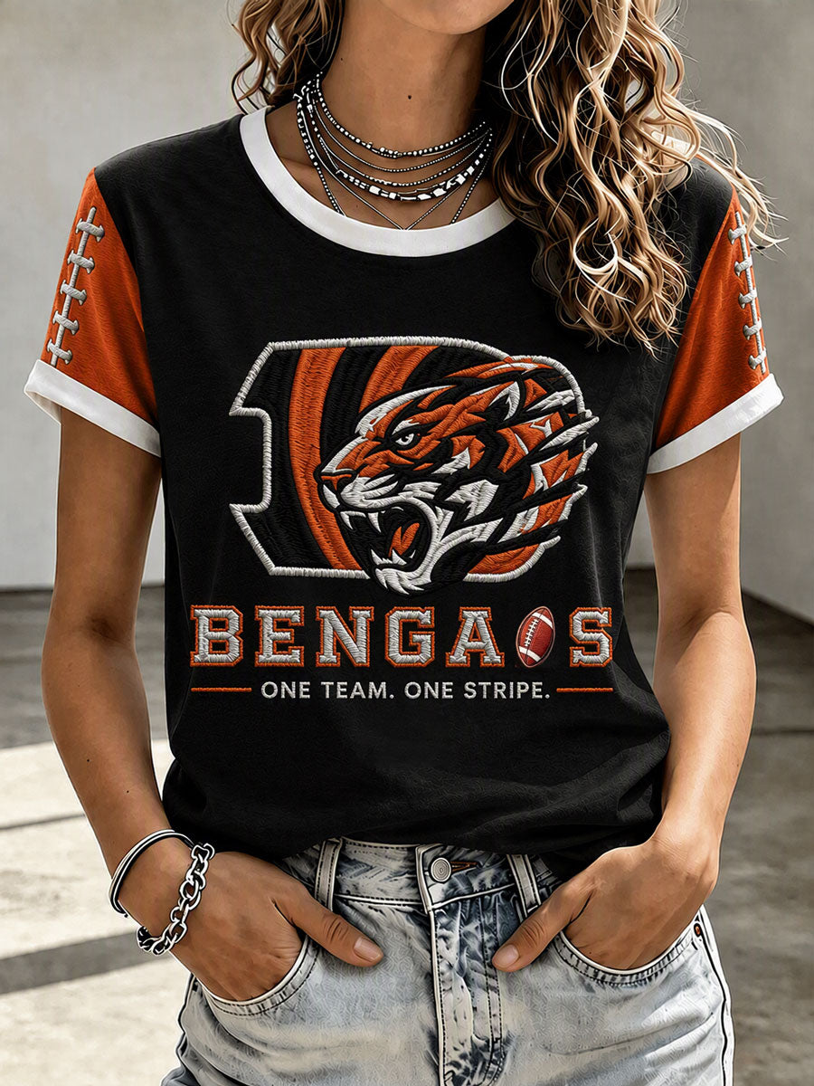 Women's Football Print Short-Sleeve T-Shirt