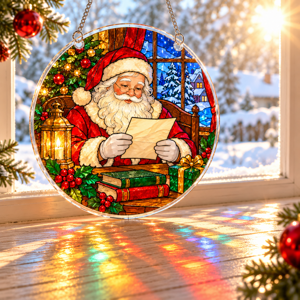 Christmas Acrylic Jigsaw Puzzle Suncatcher - Santa’s Letter