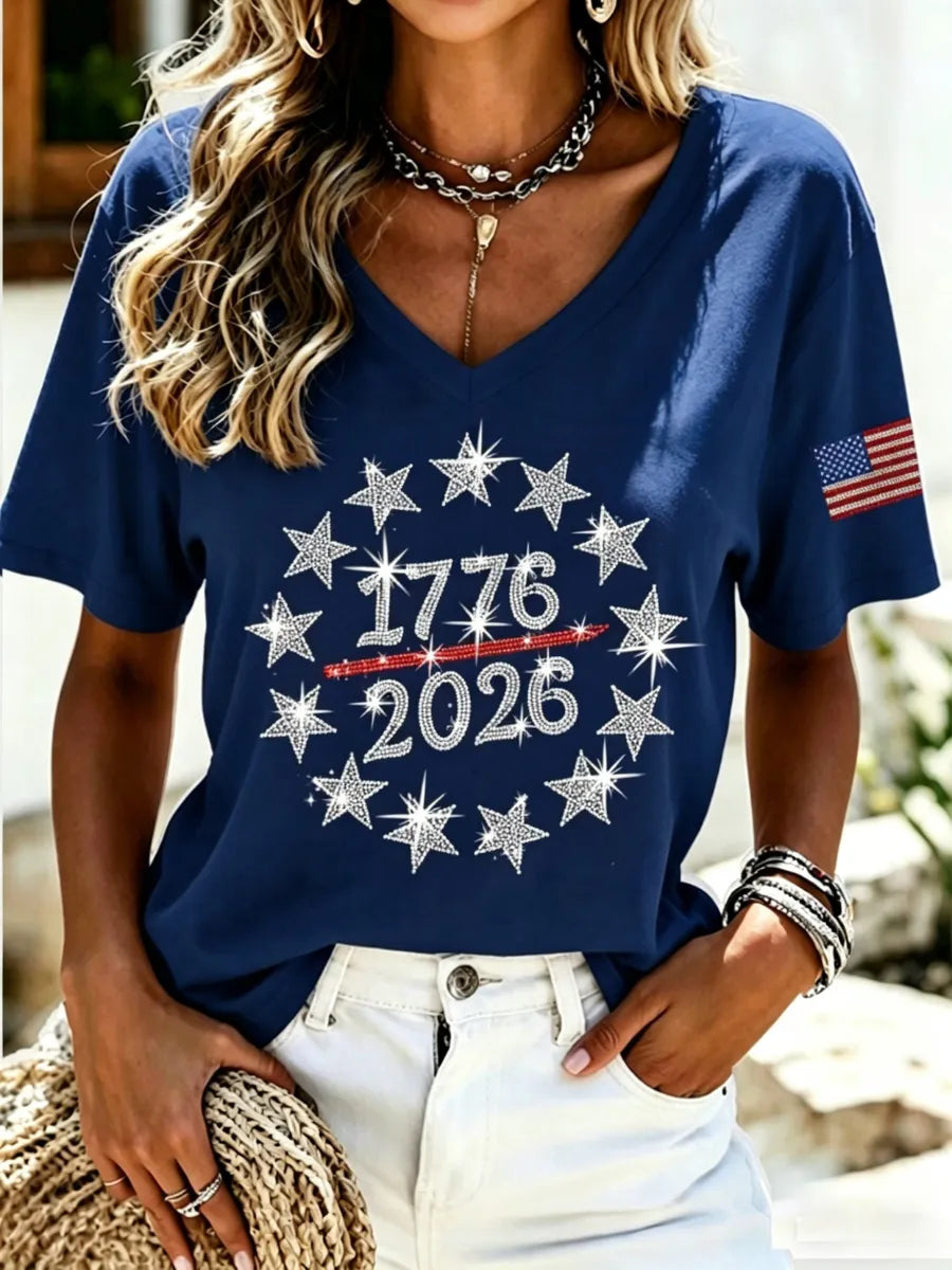 Women's 250 Years Printed Short Sleeve T-shirt