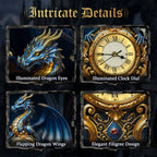 Blue Dragon – Hourly Chime DIY Wooden Clock, 3D Puzzle Craft Kit
