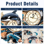 Killer Whale – DIY Wooden Clock, 3D Puzzle Craft Kit