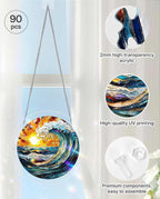 Acrylic Jigsaw Puzzle Suncatcher - Golden Wave