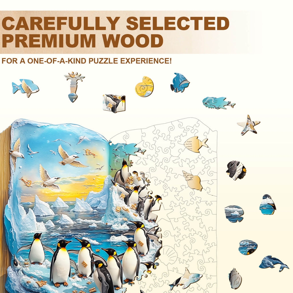 Penguin Story Wooden Jigsaw Puzzle