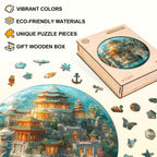 Underwater Dragon Palace Wooden Jigsaw Puzzle
