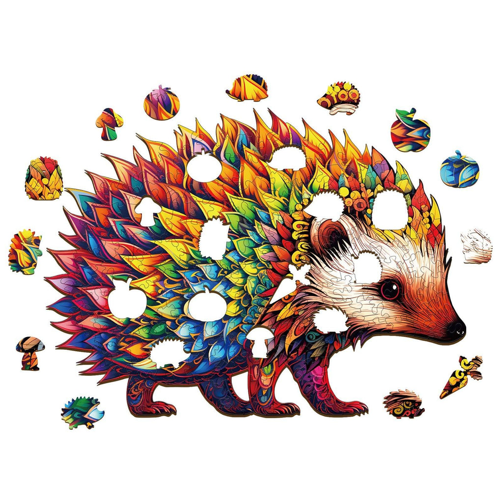 Cute Hedgehog Wooden Jigsaw Puzzle