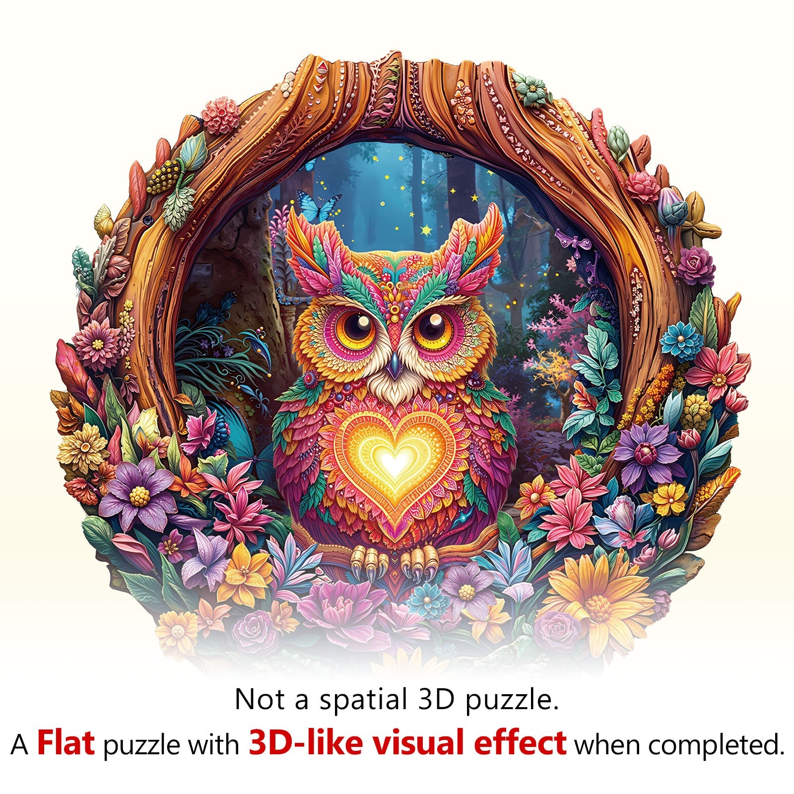 Loving Owl Wooden Jigsaw Puzzle
