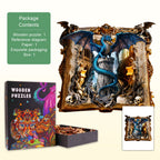 Tower Dragon Story Wooden Jigsaw Puzzle