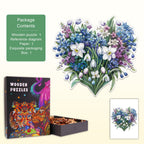 Secret Words of Spring Wooden Jigsaw Puzzle