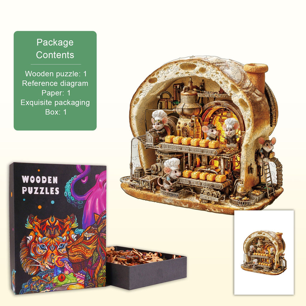 Mouse Bakery Wooden Jigsaw Puzzle