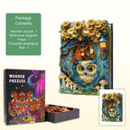 Owl Beneath The Light Wooden Jigsaw Puzzle