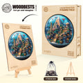 Underwater pyramid field Wooden Jigsaw Puzzle