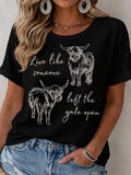 Women'S Highland Cow Round Neck T-Shirt