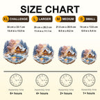 Snow scene on the lake Wooden Jigsaw Puzzle