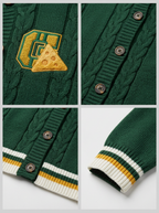 Women's Green Bay Packers Cheesehead Logo Embroidered Cardigan