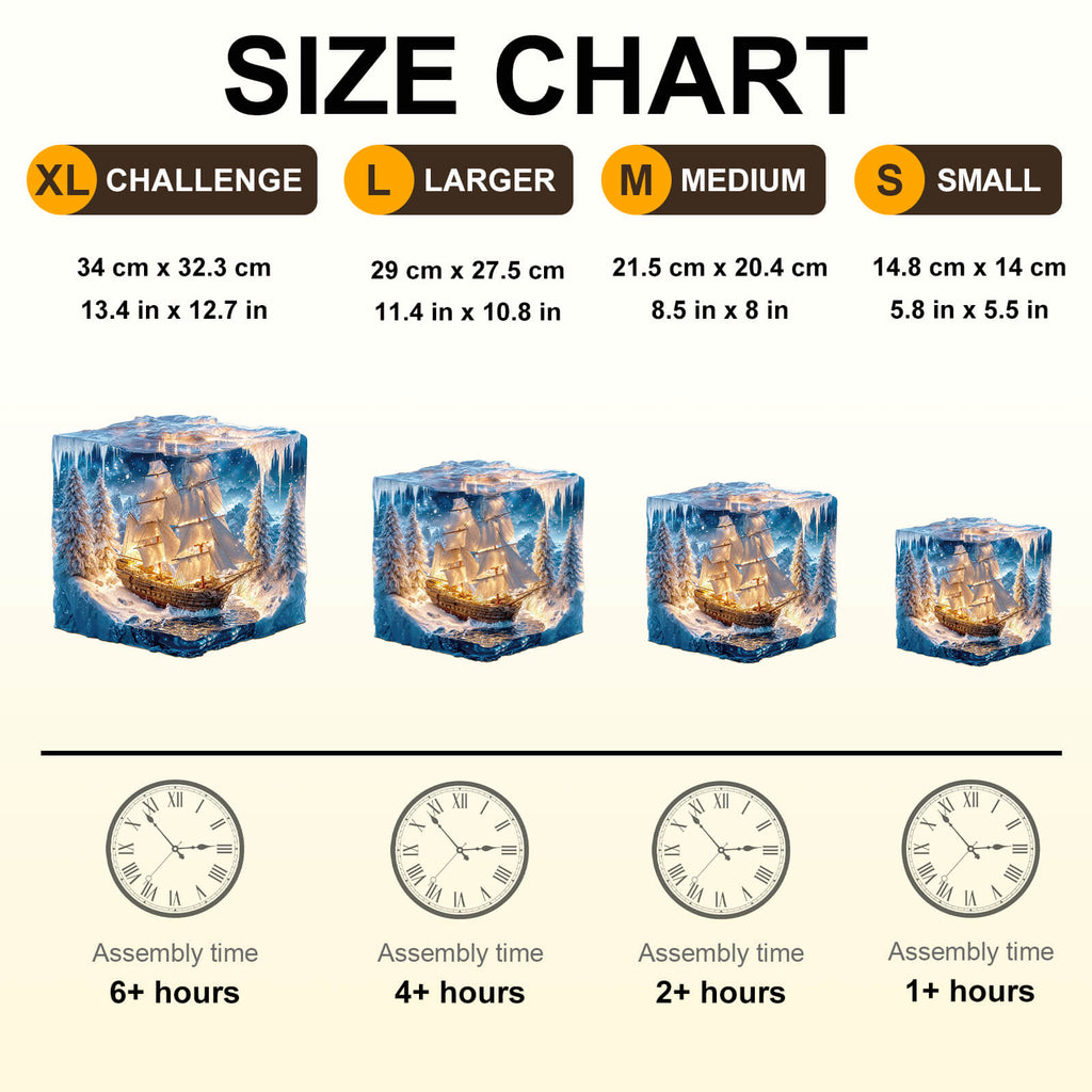 Frozen Pirate Ship Wooden Jigsaw Puzzle