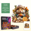 Cute Hamster Wooden Jigsaw Puzzle