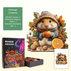 Cute Hamster Wooden Jigsaw Puzzle