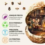 Mouse's Walnut House Wooden Jigsaw Puzzle
