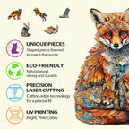 Fox Family Wooden Jigsaw Puzzle