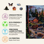 Canoe Lake-1 Wooden Jigsaw Puzzle