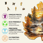 Golden Hoofprint Wooden Jigsaw Puzzle