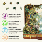 Suitcase Scenery-jungle animals Wooden Jigsaw Puzzle