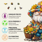 Sunflower gnome Wooden Jigsaw Puzzle