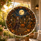 Halloween Acrylic Jigsaw Puzzle Suncatcher - Skeleton Band