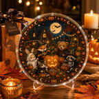 Halloween Acrylic Jigsaw Puzzle Suncatcher - Trick-or-Treat Forest Friends